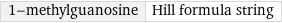 1-methylguanosine | Hill formula string