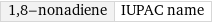 1, 8-nonadiene | IUPAC name