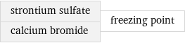 strontium sulfate calcium bromide | freezing point