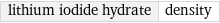 lithium iodide hydrate | density