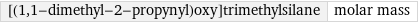 [(1, 1-dimethyl-2-propynyl)oxy]trimethylsilane | molar mass