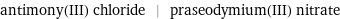 antimony(III) chloride | praseodymium(III) nitrate