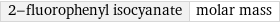 2-fluorophenyl isocyanate | molar mass