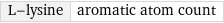 L-lysine | aromatic atom count