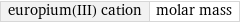 europium(III) cation | molar mass