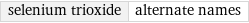 selenium trioxide | alternate names