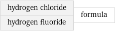 hydrogen chloride hydrogen fluoride | formula