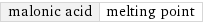 malonic acid | melting point