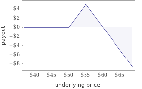 Payout profile at expiration