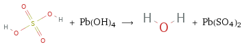  + Pb(OH)4 ⟶ + Pb(SO4)2