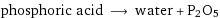 phosphoric acid ⟶ water + P2O5