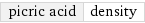 picric acid | density