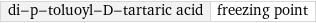 di-p-toluoyl-D-tartaric acid | freezing point