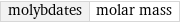 molybdates | molar mass