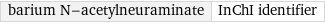 barium N-acetylneuraminate | InChI identifier