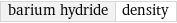 barium hydride | density