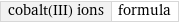 cobalt(III) ions | formula