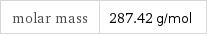 molar mass | 287.42 g/mol