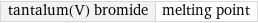 tantalum(V) bromide | melting point