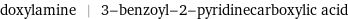 doxylamine | 3-benzoyl-2-pyridinecarboxylic acid