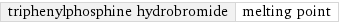 triphenylphosphine hydrobromide | melting point