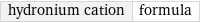 hydronium cation | formula