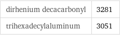 dirhenium decacarbonyl | 3281 trihexadecylaluminum | 3051