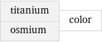 titanium osmium | color