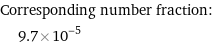 Corresponding number fraction:  | 9.7×10^-5