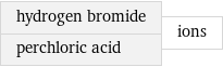 hydrogen bromide perchloric acid | ions