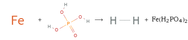  + ⟶ + Fe(H2PO4)2