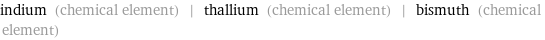 indium (chemical element) | thallium (chemical element) | bismuth (chemical element)