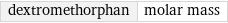 dextromethorphan | molar mass