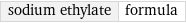 sodium ethylate | formula