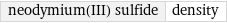 neodymium(III) sulfide | density