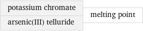 potassium chromate arsenic(III) telluride | melting point