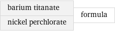 barium titanate nickel perchlorate | formula