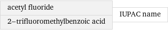 acetyl fluoride 2-trifluoromethylbenzoic acid | IUPAC name